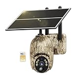 Oculview Cellular Trail Camera 3rd Generation 4G LTE with Solar Panel, Live Video Game Camera Include SIM Card with 360° Pan Tilt, Motion Activated, 2K Color Night Vision, No Wi-Fi, IP65 for Wildlife