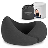 Ostrichpillow Go Neck Pillow - Premium Memory Foam Travel Pillow, 360º Ergonomic Design, Asymmetrical Sides, Travel Bag Included, Washable Modal Cover