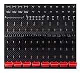 Pegboard Kit with Accessories,Includes 2 Pack 16" X 36" Steel Pegboard and 180 PCS Varied Pegboard Accessories,can be used for Tool Storage and Garage Organization. (Red Box)