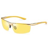 Polarized Night Vision Glasses for Men and Women Yellow Safety Driving Glasses with UV Protection and Anti Glare