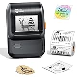 Ponek Label Maker Machine with Tape, M100 Bluetooth Label Printer, Versatile App with 1000 Icons and 300 Templates, 2 Inch Sticker Printer for Small Business, Office, Home, School Organization, Black