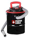 Porter-Cable 4 Gallon 4 Peak HP Ash Vacuum, with Metal Hose, Pre-Filter, and Cartridge Filter, Ideal for Fireplaces, Bonfire Pits, Wood-Burning Stoves, BBQ Grills, Black-PCX18184