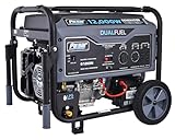 Pulsar G12KBN Heavy Duty Portable Dual Fuel Generator - 9500 Rated Watts & 12000 Peak Watts - Gas & LPG - Electric Start - Transfer Switch & RV Ready - CARB Compliant