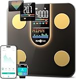 Runstar Scale for Body Weight, Smart Scale with 8-in-1 VA Display, High Precision Bathroom Digital Scale for Body Weight Heart Rate BMI Body Fat 22 Body Composition Sync APP, FSA HSA Eligible