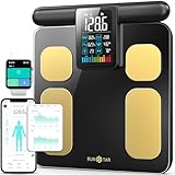 Runstar Scale for Body Weight and Fat Percentage, 8 Electrodes High Precision Digital Scale for BMI 20 Body Composition Measurement, Bathroom Smart Scales with Large Color Display FSA or HSA Eligible