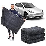 SCOZOW Large Car Drying Towel - Microfiber Towels for Cars Super Absorbent 1Pack 23.6 in x 63 in, High Performance Double Twist Pile, 1200 GSM Microfiber Cleaning Cloth Cleaning & Quick Drying