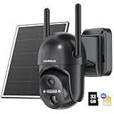 SEHMUA 4G LTE Cellular Solar Security Camera Wireless Outdoor, No WiFi Solar Powered Camera, 360° Live View, 2K Color Night Vision, PIR Motion Sensor, 2 Way Talk, Built in SIM Card