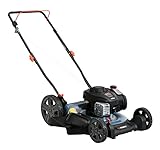 SENIX 21-Inch Gas Push Lawn Mower with 140 cc 4-Cycle Briggs & Stratton Engine, Mulching and Side Discharge, 6-Position Dual Lever Height Adjustment (LSPG-M6)