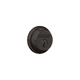Schlage B60 N 716 Deadbolt, Keyed 1 Side, Highest Residential Security, Aged Bronze