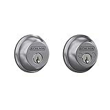 Schlage B62 N 626 Deadbolt, Keyed 2 Sides, Highest Residential Security, Satin Chrome