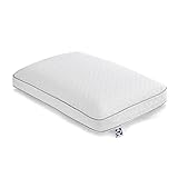 Sealy Essentials Memory Foam Bed Pillow for Pressure Relief, Adaptive Memory Foam Pillow with Washable Knit Cover, Standard, 24 x 16 in x 5 in,White