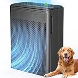 TPLMB Air Purifiers for Home Pets Covers Up to 1500 Sq Ft,H13 True Hepa Filter with Filter Reminder,Pet Hair Dander Smoke Air Cleaner,22 dB Quiet Sleep for Living Room Bedroom Kitchen,P280 (1, Black)