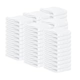 Tens Towels 60 Pack Cotton Washcloths, 12 x 12 in, Ultra Soft, Gentle, Absorbent and Durable Face Towels, Luxurious Hotel Quality, Ultimate Comfort, Perfect for Home, Gym, Spa (White)