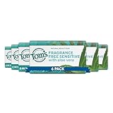 Tom's of Maine Natural Beauty Bar Soap for Sensitive Skin With Aloe Vera, Fragrance-Free, 5 oz. 6-Pack (Packaging May Vary)