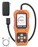 TopTes PT-830S Rechargeable Gas Leak Detector with 14.5 Inch Flexible Probe, Range 0-10000 ppm, TFT Color Display & 3 Types Alarm, Natural Gas Leak Detector for Propane, Methane for Home or Industrial