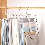 Upgrade Azeroth Pants Hangers 4 Pack Space Saving S-Type Stainless Steel Clothes Pants Hangers,Anti-Slip Design,Clothes Closet Storage Organizer for Pants Jeans Trousers Skirts Scarf