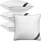 Utopia Bedding Throw Pillow Inserts (Pack of 4, White), 22 x 22 Inches Decorative Indoor Pillows for Sofa, Bed, Couch, Cushion Sham Stuffer