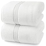 Utopia Towels - Luxurious Jumbo Bath Sheet 2 Piece - 600 GSM (35X70 Inches) 100% Ring Spun Cotton - Highly Absorbent and Quick Dry Extra Large Bath Towel - Super Soft Hotel Quality Towel (White)