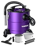 VANPORE Ash Vacuum for Pellet Stoves: 5.2 Gallon 1200w Fireplace Ash Vac with Easy Cord Storage & Wheeled Base - Ash Vacuum Cleaner for Fireplaces, Pellet Grill, Wood Stove, Fire Pits