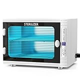 VERYTOP Professional UV Sterilizer Cabinet, 12L UV Sanitizer Box UV Light Nail Tool Cleaning Machine with Time Setting, UV Light Sterilizer for Esthetician,Manicurist,Spa,Tattoo,Barber&Salon(12L)