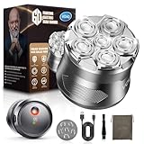 VOVO Head Shavers for Bald Men 2 Speed 6D Electric Face Head Shaver Large Capacity Cordless Type-C Rechargeable IPX7 Waterproof Bald Head Shaver Wet & Dry Use Head Razor Suitable for Home and Travel