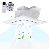 VallisCo Bathroom Exhaust Fan with LED Light 110 CFM High-Power Ventilation for Moisture Control Energy Efficient Bathroom Ceiling Exhaust Fan 1.0 Sone, Bathroom Exhaust Fan Easy Installation
