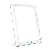 Verilux HappyLight Lucent - One-Touch Light Therapy Lamp with 10,000 Lux, UV-Free, LED Bright White Light & Detachable Stand for Boosting Mood & Improving Sleep