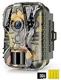 Vikeri Mini Trail Camera - Game Camera 20MP 1080P with Night Vision Motion Activated Waterproof, Hunting Camera 0.2s Trigger Time for Wildlife Monitoring Deer Hunting-M9