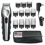 Wahl USA Lithium Ion Total Beard Trimmer for Men with 11 Guide Combs for Easy Trimming, Detailing, & Grooming – Model 9888