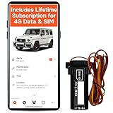 Wired GPS Tracker for Vehicles No Monthly Fee, No Subscription, SIM and 4G Data Included, Quick Installation, Trip History, Alerts, Car Tracker Device Hidden, USA Developed, Moto Watchdog