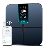 Wyze Scale Ultra, Smart Scale with 4.3" Color Display, Digital Bathroom Scale for Body Weight BMI Muscle Mass Composition, Wi-Fi & Bluetooth Body Fat Scale with Heart Rate- Black