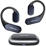 Yistao True Bone Conduction Headphones, Open Ear Earbuds with Ear Hooks, Up to 60H Playtime with Case, Bluetooth 5.3, IP68 Waterproof, Open Ear Headphones for Running, Yoga, Gym