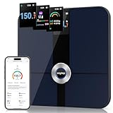 anyloop Smart Scale for Body Weight, Rechargeable Digital Bathroom Scale with Large Display, Smart Bluetooth Scale for BMI, Heart Rate 24 Body Composition Analyzer Sync with App, High Accuracy, 400lb