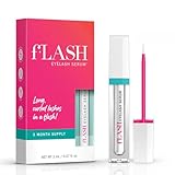 fLASH Eyelash Serum, Serum for Long, Curled Lashes - Enhances and Strengthens Your Natural Lashes - Safe and Effective Formula, 3-Month Supply
