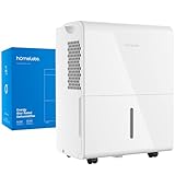 hOmeLabs 1,500 Sq. Ft. WiFi-Enabled Dehumidifier, Small to Medium Size Rooms - Home, Bedroom, Bathroom - Powerful Moisture Removal - 22 Pint (Previously 30 Pint) HME031001N