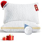 mislili Pillows Queen Size Set of 2, Luxury Hotel Queen Size Pillows, Soft Down Alternative Queen Pillows, Gusseted Bed Pillows for Sleeping, 2 Pack Queen Size Pillows