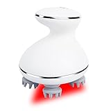 mxm2mxm Electric Head Massager Waterproof,with 4 Detachable Massage Heads,Wireless Portable Red Light Care Handheld Massager,4 Massage Modes Stress Relax for Scalp,Suitable The Whole Body and Pets