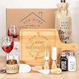pengtai House Warming Gifts New Home,Best Housewarming Gifts 2025,New Home Gift Ideas,Realtors Closing Gifts for Home Buyers,House Warming Serving Board Wine Glasses Gifts for Women Men Couples