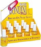 12 Bottle Display Big Bondini Plus All Purpose Brush On Nail Glue Adhesive 0.5oz by Big Bondini