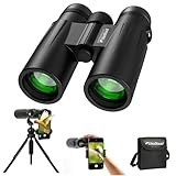 12x42 Binoculars for Adults High Powered with Upgraded Tripod and Phone Adapter - Usogood HD Binoculars with Low Light Vision - Waterproof Binoculars for Bird Watching Cruise Ship Hunting Travel