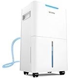 1500 Sq.ft Dehumidifier for Basement, SEAVON 21 Pint Dehumidifiers with Drain Hose for Home Large Room Bedroom Bathroom, Powerful Moisture Removal, Smart Humidity Control & Display, 24H Timer, 3 Modes