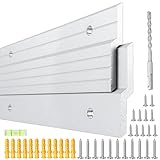 2-Pairs Heavy Duty 30 inch Aluminum French Cleat Hanger, Z Bar Clips Mount for Mirror and Picture, 200 Pound Max Load Secure Wall Mounting Interlocking Brackets Z Hangers, Hardware Include