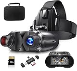 [2024 Night Vision Goggles with Head Strap - Rechargeable Infrared Binoculars 2.7" Screen 1312FT Compatible with Fast MICH Helmet for Long Range Airsoft Military Hunting Tactical Gear