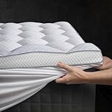 3 Inch Ultra-Fluffy Memory Foam Mattress Topper King for Back Pain, Extra Soft Pillow Top King Mattress Topper with 4X Support, Mattress Pad with Breathable Air Mesh Sides, 6-21'' Deep Pocket