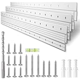 3 Pairs 30" Heavy Duty French Cleat Hangers, Wall Cleats Hanging Kit for Pictures Mirrors Headboards, Aluminum Z Bar Clips Support 300 lbs - Interlocking Mounting Z Hanger Bracket and Hardware
