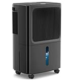 34 Pint Black Dehumidifier for basement, 2500 Sq. Ft. Dehumidifiers for Home with Drain Hose and Child Safety Lock, 3 Operation Modes, Smart Humidity Control, 24 Hour Timer, Auto Shut off