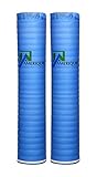 400SQFT AMERIQUE 2MM Premium Flooring Padding 3-in-1 Heavy Duty Foam Blue, 200SF/Roll, Pack of 2 Underlayment, with Tape & Vapor Barrier