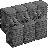 48 Pack Bleach Proof Salon Towels Microfiber Absorbent Towels Bleach Resistant Hair Towel Quick Dry Hand Towels Bulk for Gym Bath Spa Home Hair Drying, 16 x 27 Inches (Grey)
