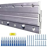 49" Heavy Duty French Cleat Picture Hanger,Aluminum Z Bar Clips, Interlocking Wall Mounting Brackets for Hanging Mirror, Panel, Whiteboard, Cabinet, Shelf, Headboard, Photoes (2 Pairs up to 500 lbs)