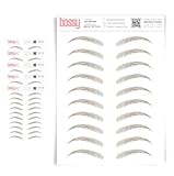 5 Pack Temporary Eyebrow Tattoos Waterproof Eyebrow Stickers, False Tattoos Hair Like Peel Off Instant Transfer Brows For Women And Men | Natural Strokes, Shaping (curved, ash brown)